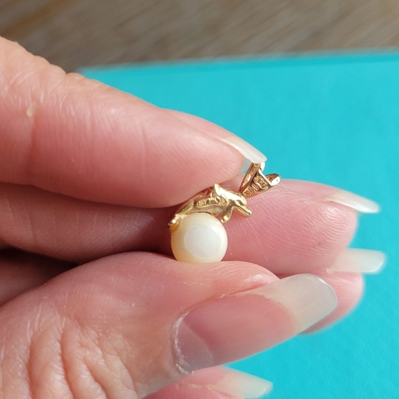 Waylon 14K Dolphin Pearl Pendant - Picture 9 of 14